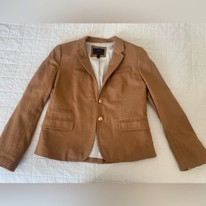 J.Crew Schoolboy Blazer 100% wool camel tan neutral size 12 style 48682